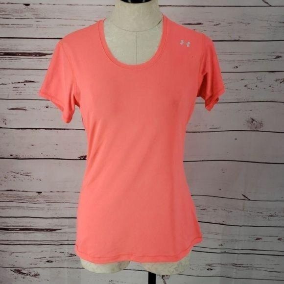 Under Armour Women's Peach Medium Scoop Neck Athletic Top Size Medium‎ - Picture 8 of 8